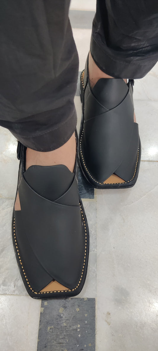 New Peshawri Chappal (Black,Yellow,Blue)