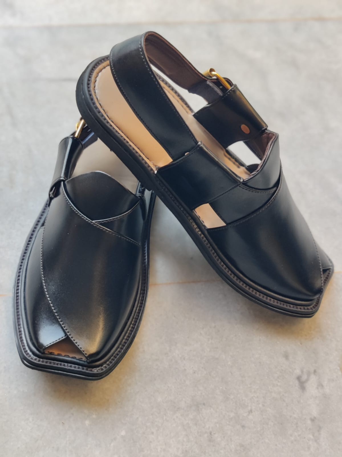 Smart zalmi black peshawri chappal